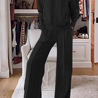 WW | Lockeres Oberteil und Hose mit weitem Bein Set