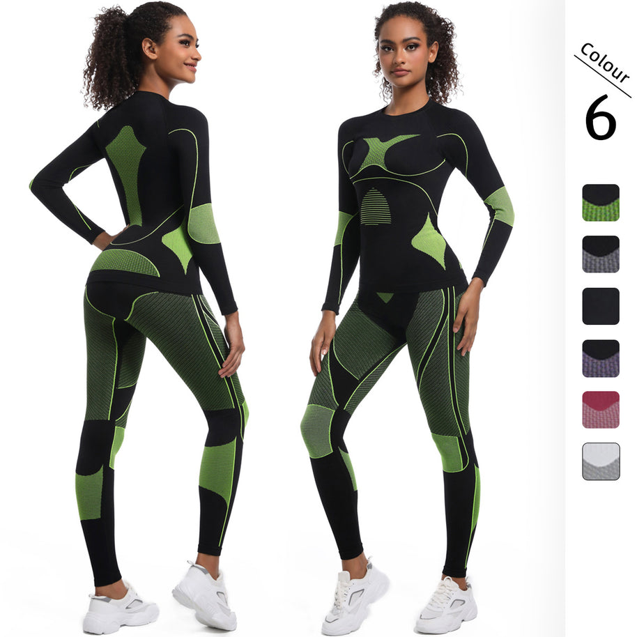 Damen Athletisches Kompressions-Set mit atmungsaktivem Elastic-Werkstoff WW