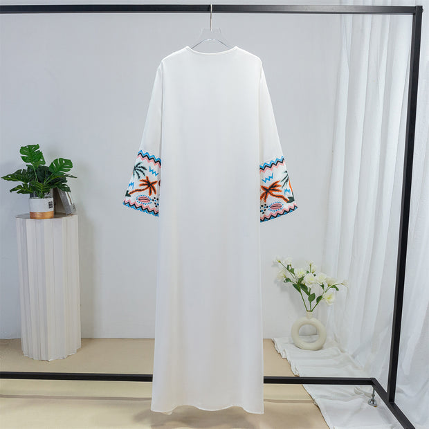 Damen elegante Kaftan-Robe mit kunstvollen Stickdetails WW