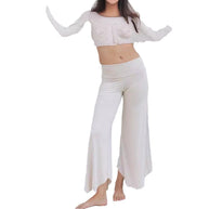 Damen Weite Jersey-Hose mit seitlichen Taschen und elastischem Bund WW