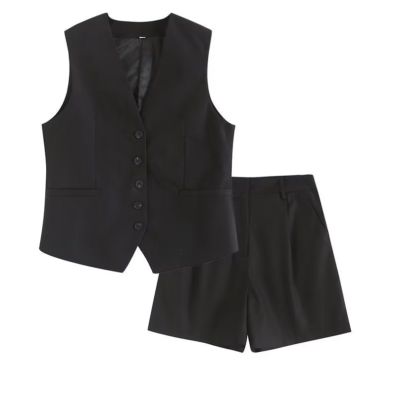 W&W Mode | Lockere Weste Shorts Set
