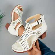 Damen Sandalen mit modischem Schnitt und bequemem Blockabsatz WW