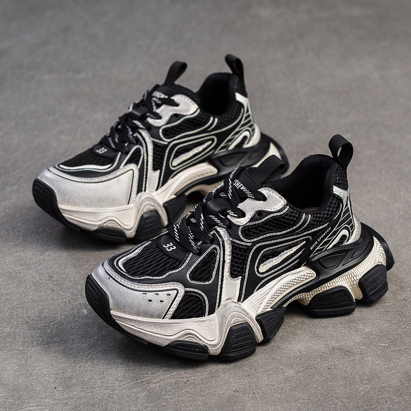 Damen Sportliche Chunky Sneakers mit atmungsaktiver Oberflächenstruktur und innovativer Sohlentechnologie WW