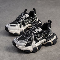 Damen Sportliche Chunky Sneakers mit atmungsaktiver Oberflächenstruktur und innovativer Sohlentechnologie WW