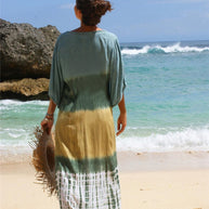 WW | Bedrucktes Strand-Urlaubs-Bikini-Überwurf-Robe