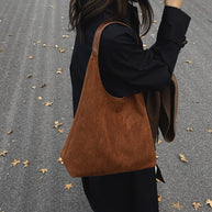 Damen Soft Suede Hobo Tasche WW