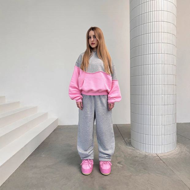 Damen sportliches Sweatshirt- und Hose-Set WW