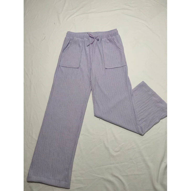 Damen Bequeme Sommerhose mit weit geschnittenem Bein und praktischen Taschen WW