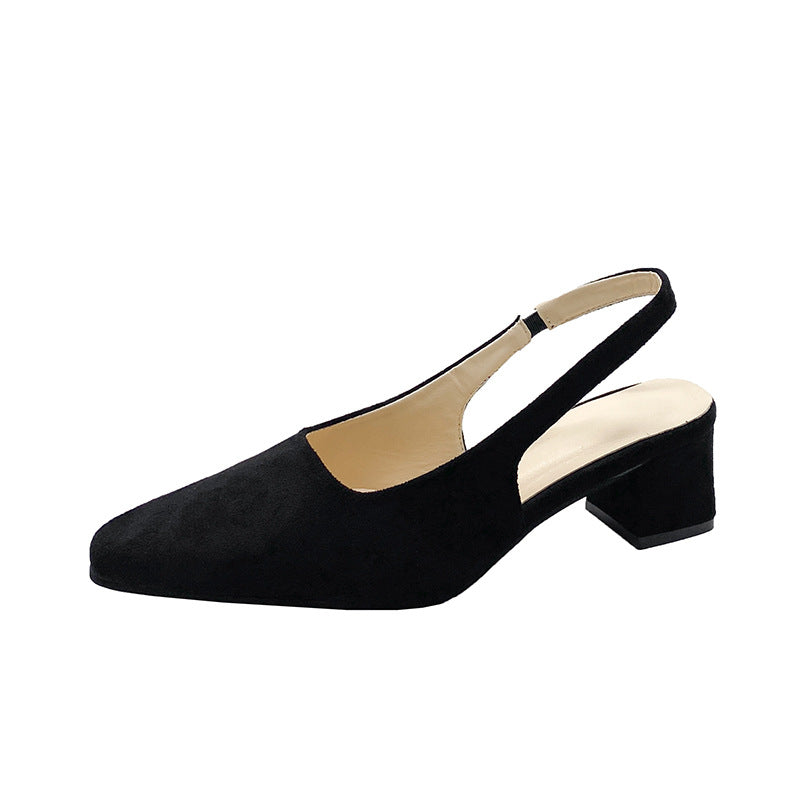 Damen Elegante Slingback Blockabsatz Mules WW
