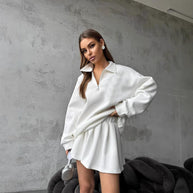 Damen sportlicher Pullover mit Reißverschluss WW