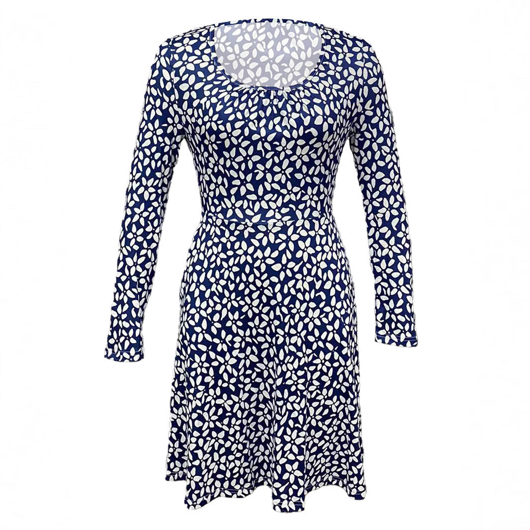 Damen Blusenkleid mit floralem Design und praktischen Taschen W&W Mode
