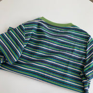 Damen Bequem Gestreiftes Kurzarm-T-Shirt Set WW