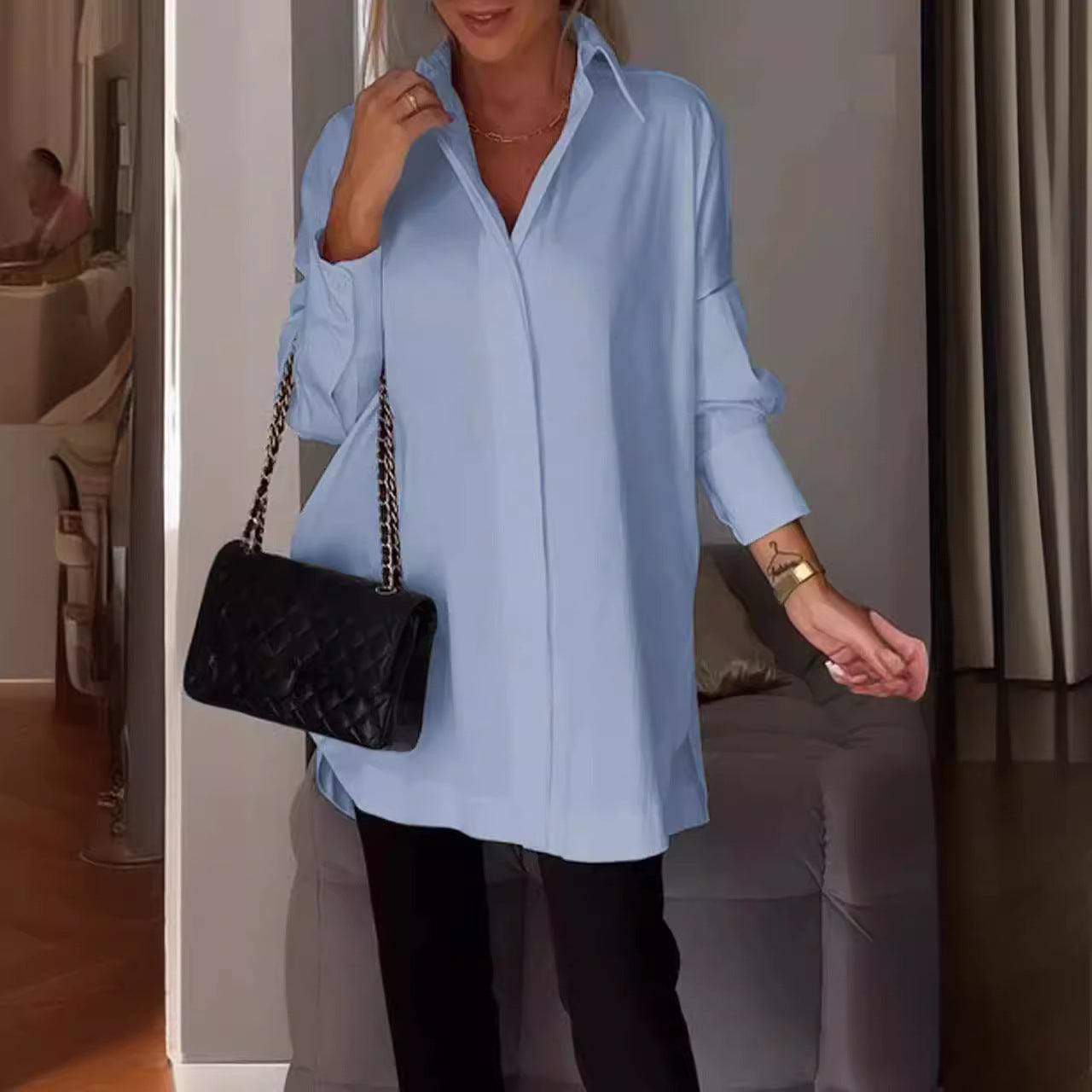 WW | Einfacher Pullover Langarmshirt