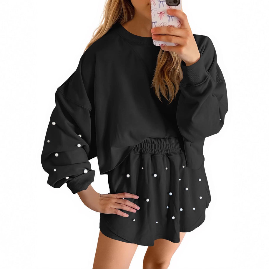 Damen Sportliches Sweatshirt- und Rock-Set WW