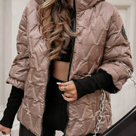 Damen Steppjacke mit hochabschließendem Kragen und breitem Ärmel WW