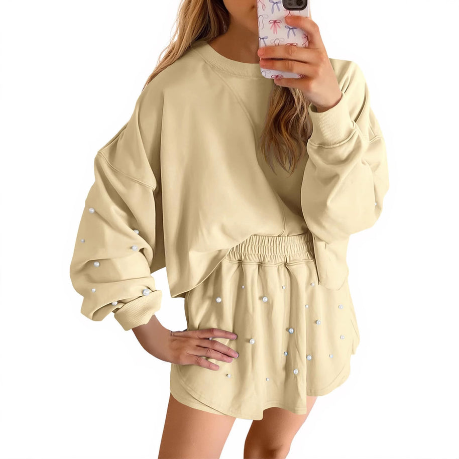 Damen Sportliches Sweatshirt- und Rock-Set WW