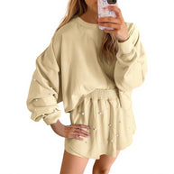 Damen Sportliches Sweatshirt- und Rock-Set WW