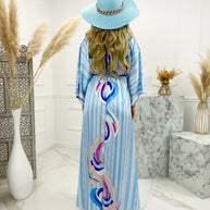 WW | Kurzarm Schwingendes Langkleid