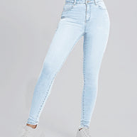 Damen Slim Fit Jeans mit hohem Taillenschnitt und figurformendem Stretch WW