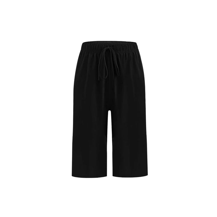 Damen sportive Bermuda-Shorts mit elastischem Bund und verstellbarem Kordelzug W&W Mode