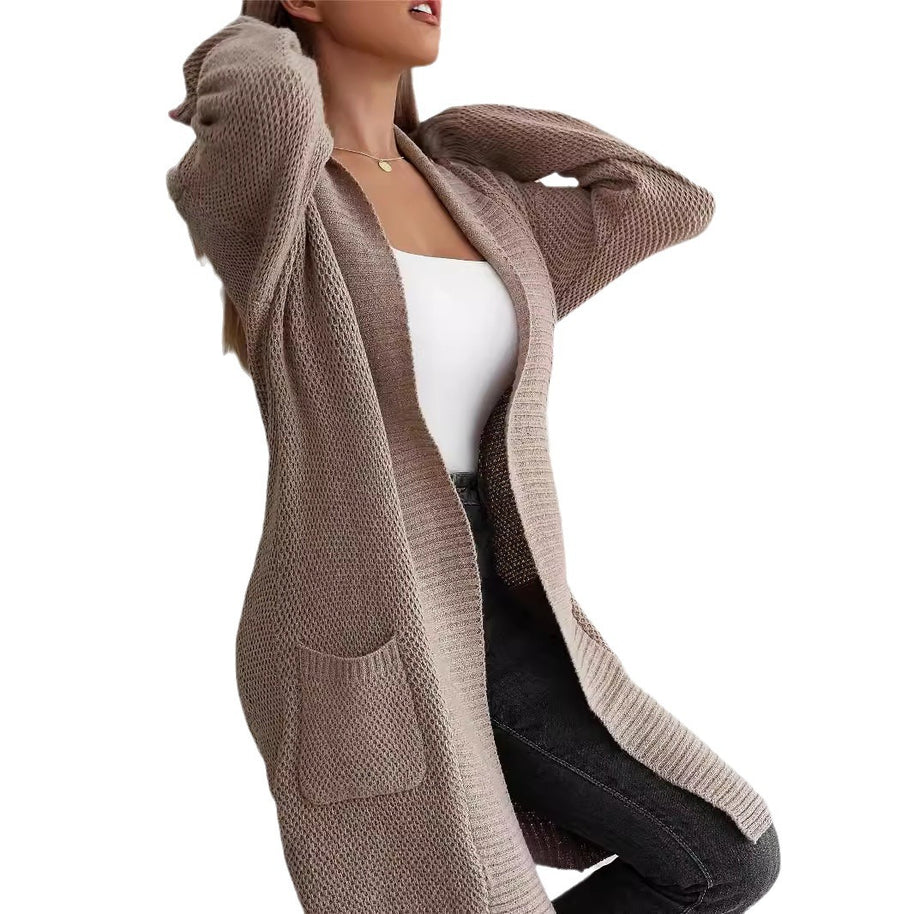 Damen Strickjacke mit offener Vorderseite und lässigem Schnitt WW