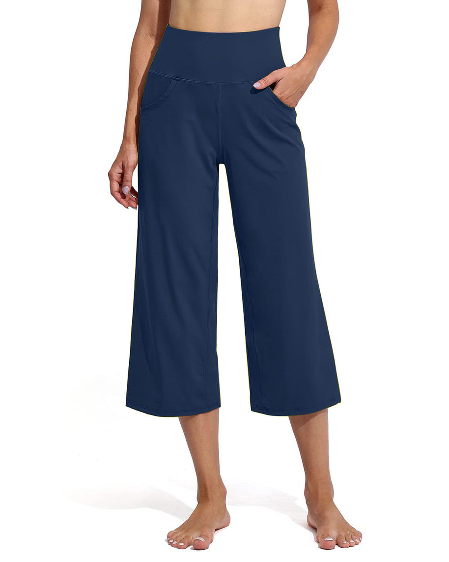 Damen Bequeme Sportliche Culotte mit hohem Bund und praktischen Taschen WW