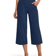 Damen Bequeme Sportliche Culotte mit hohem Bund und praktischen Taschen WW
