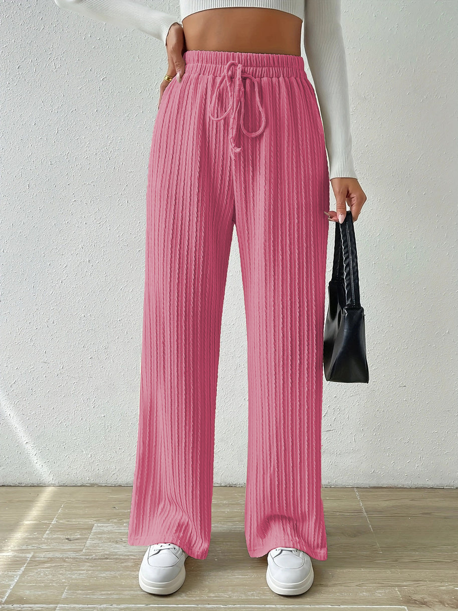 Damen Bequeme Stoffhose mit strukturierter Oberfläche WW