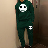 Damen Sportliches Hoodie- und Jogginghose-Set mit Jack Skellington-Motiv WW