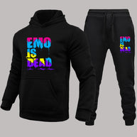 Damen Sportliches Hoodie und Jogginghose Set mit buntem Grafikelement WW