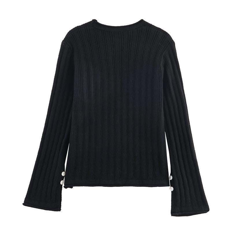 Damen Strickjacke mit elegantem V-Ausschnitt und praktischen Knöpfen WW