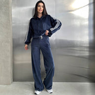 Damen Sportliches Fleece-Set mit weitem Schnitt WW