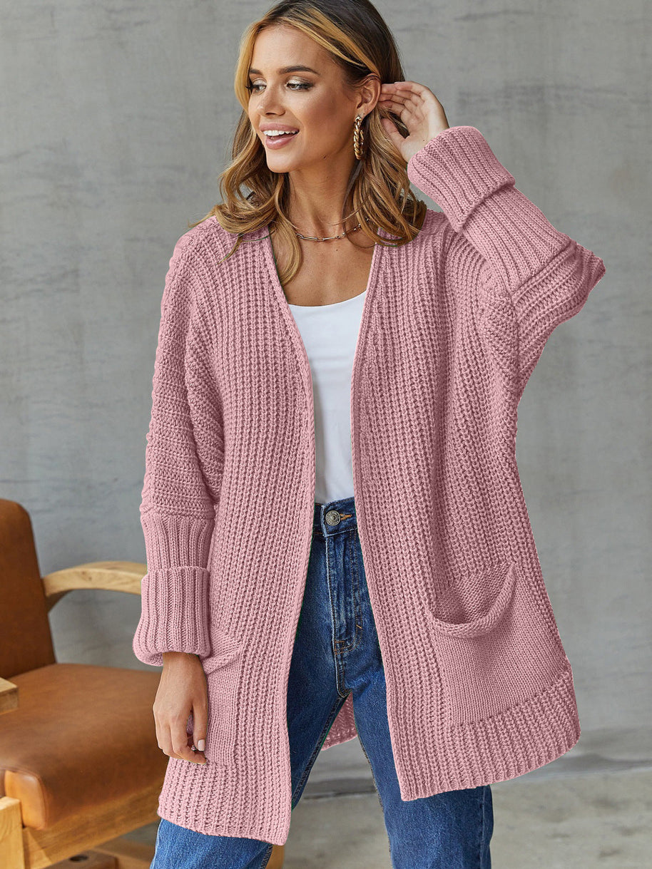 WW | Übergroßer Strickstrickjacke Für Komfortable Styles