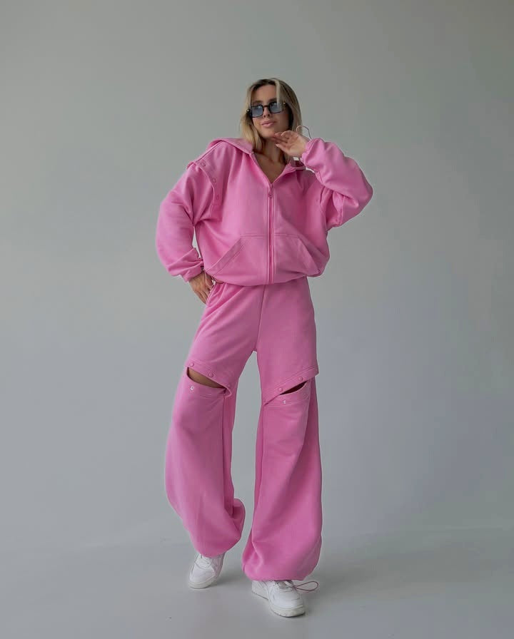 Damen Sportliches Relaxed-Fit Set mit modischen Cut-Outs WW