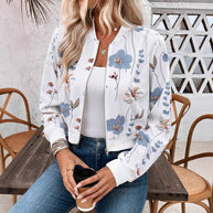 Damen bedruckte Bomberjacke WW