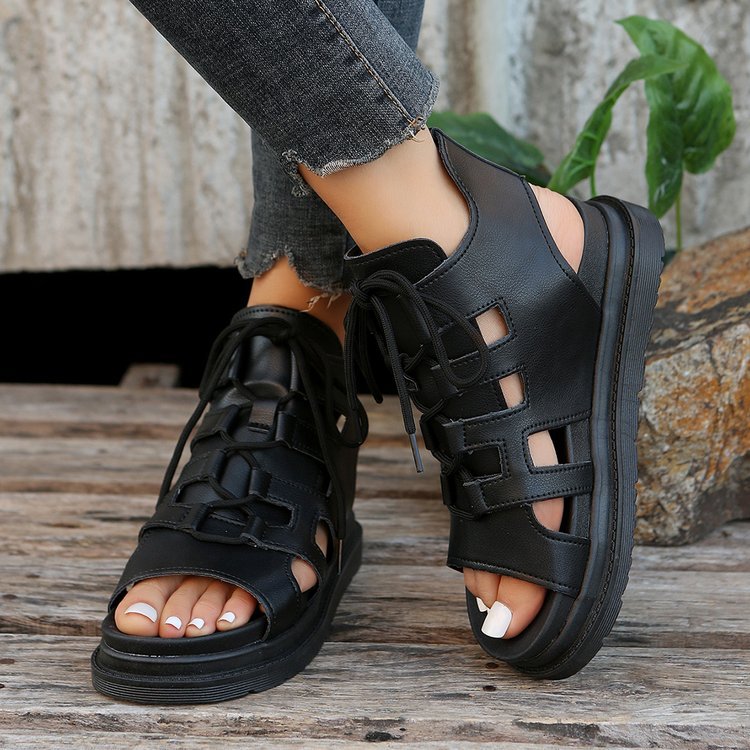 Damen Sportliche Sandalen mit atmungsaktiver Oberflächenstruktur und bequemem Absatz WW