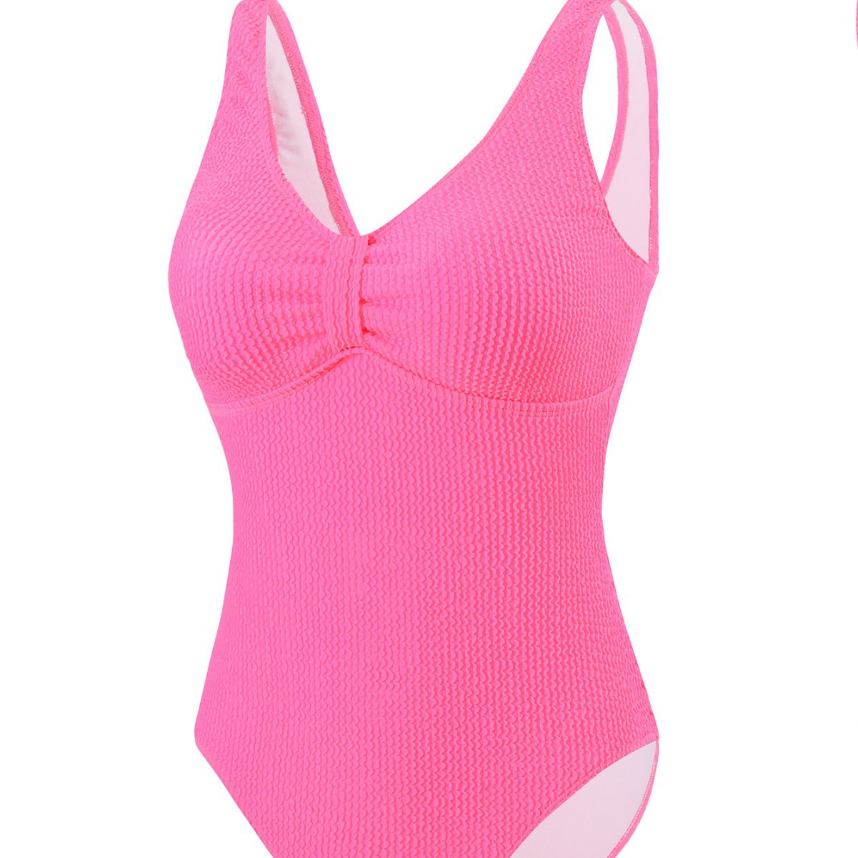 Damen Einteiler Badeanzug mit schickem strukturierte Oberfläche und formendem Effekt WW