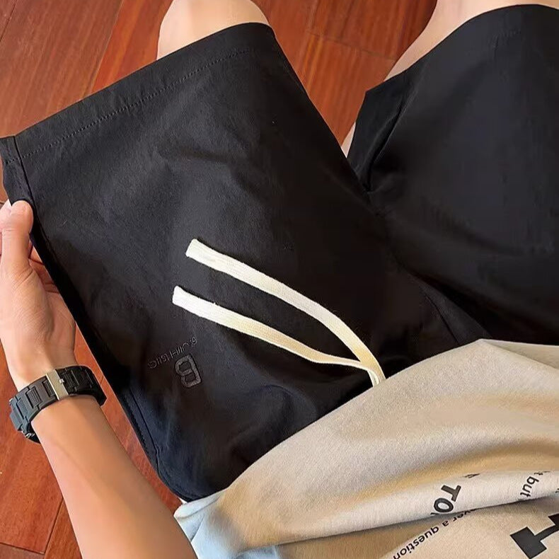 Herren Bequeme Leinen-Shorts mit verstellbarem Kordelzug und seitlichen Taschen W&W Mode