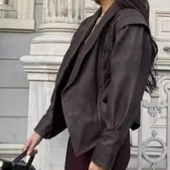 Damen Bikerjacke aus Kunstleder WW
