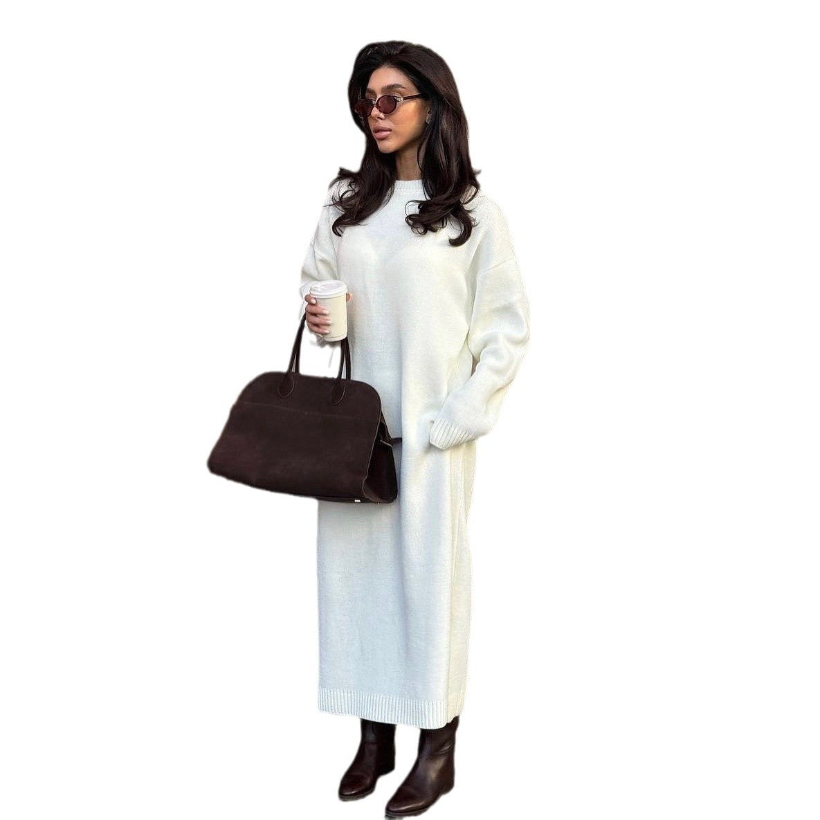 Damen Strickkleid mit eleganter Taillierung WW