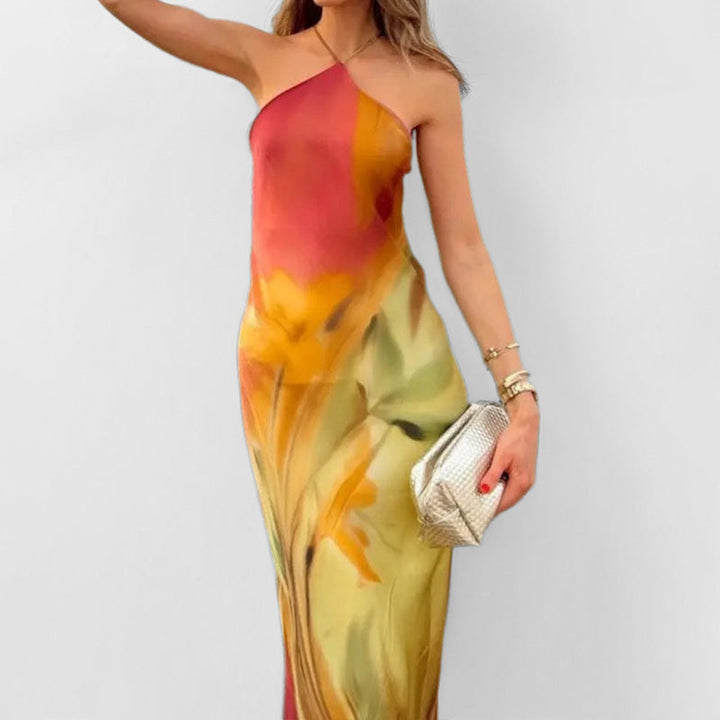 Damen Maxikleid mit eleganten Blumenmuster W&W Mode