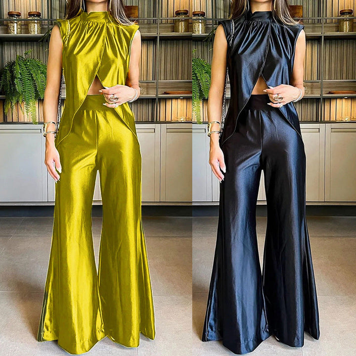Damen Jumpsuit mit elegantem Schnitt und tiefem Ausschnitt W&W Mode
