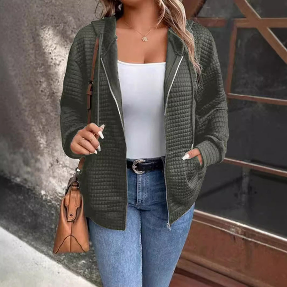 Damen Steppjacke mit Kapuze und Reißverschluss WW
