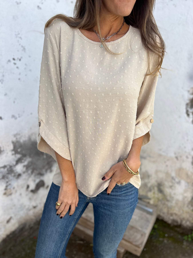 Damen Oversized Bluse mit strukturiertem Design und modischen Details WW