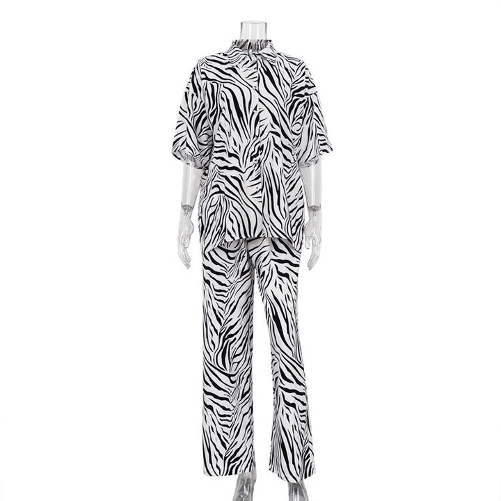 W&W Mode Zebra-gestreifter Anzug