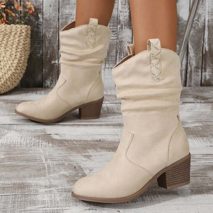 W&W Mode | Vintage-Stiefel Mit Klobigem Absatz