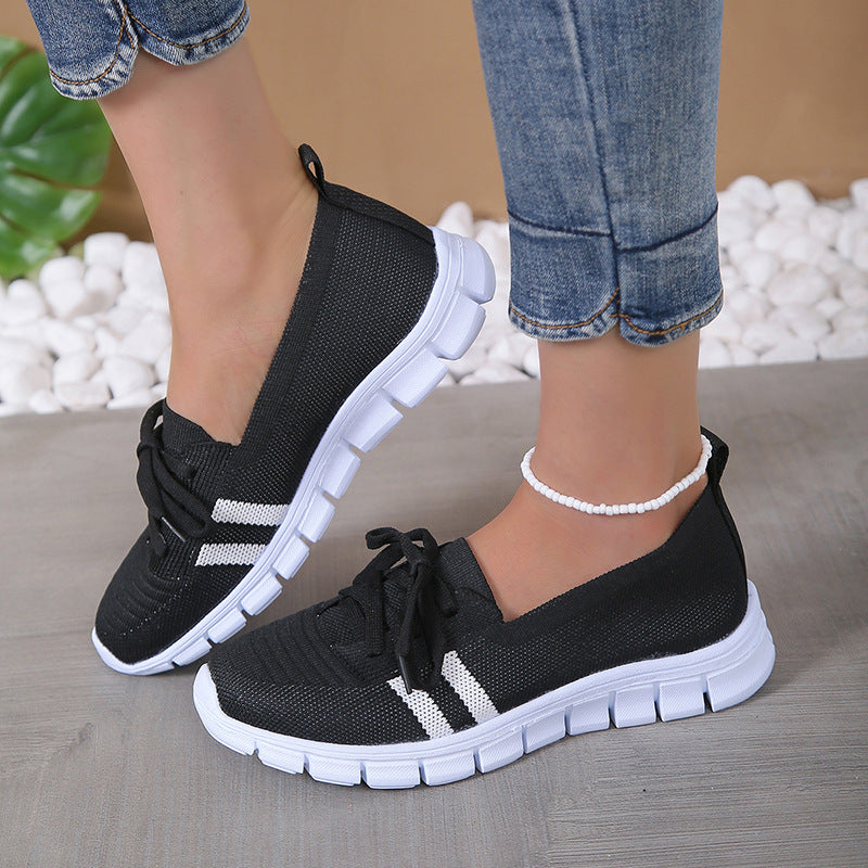 Damen Atmungsaktive und bequeme Freizeitschuhe mit elastischem Obermaterial WW