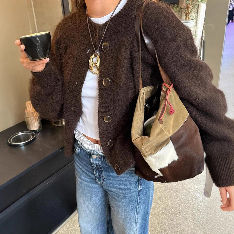 Damen Strickjacke mit Knopfdetails und lässigem Schnitt WW