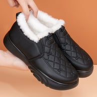 Damen Bequeme und warmgefütterte Slip-On Freizeitschuhe WW