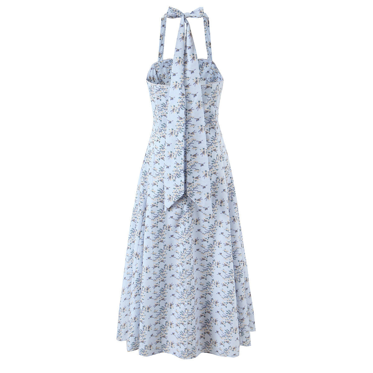 Damen A-Linien Kleid mit schulterfreiem Design und floralem Print WW